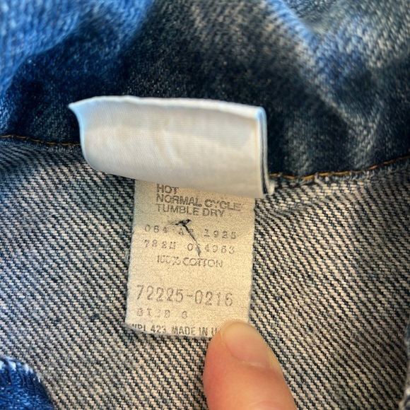 Levi - orange tab, vintage Levi denim jacket - Picture 4 of 6